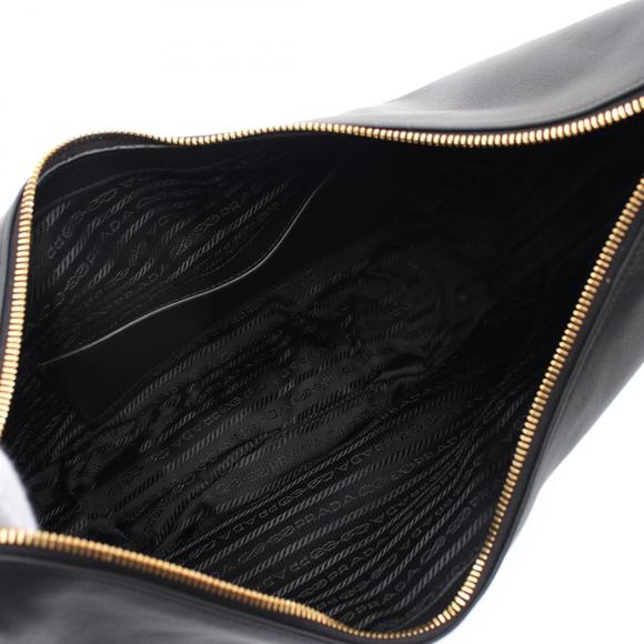 Prada PRADA SOFT GRAIN Shoulder Bag Leather Black - Picture 3 of 4